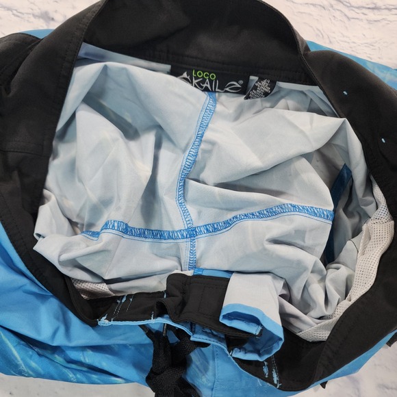 Loco Skailz MENS 34 Performance Fishing Cargo Shorts Swim Trunks Mullet Print - Picture 12 of 13